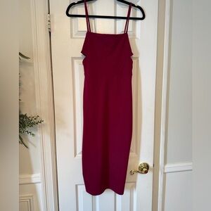 NWT Susana Monaco Wine Midi Dress size small open back